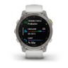 Умные часы Garmin EPIX (Gen 2) Sapphire, Титановый белый с белым ремешком