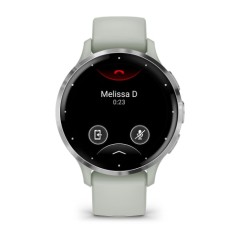 Умные часы Garmin Venu 3S 41mm Advanced GPS Smartwatch Sage Gray Silver с серо-зеленым ремешком