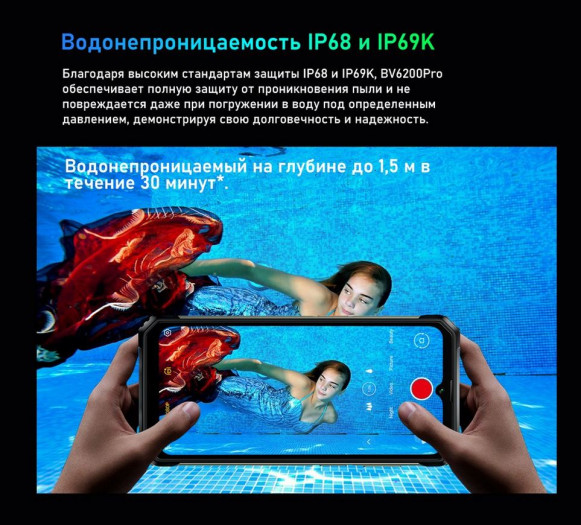 Смартфон Blackview BV6200 Pro 6/128Gb Black