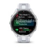 Умные часы Garmin Forerunner 965 белые, титановый безель, с белым ремешком